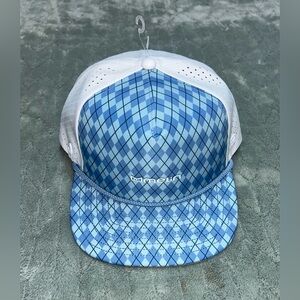 Melin Hydro Coronado Links Snapback Hat Classic Blue Argyle Print size SM